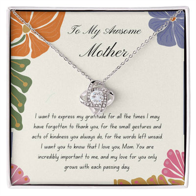 A Mother's Love Knot Necklace