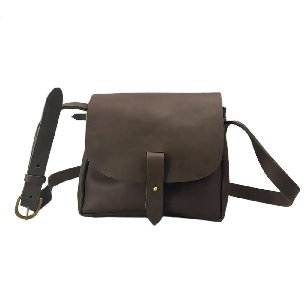 Nubuck Leather Bucket over The Shoulder Bag