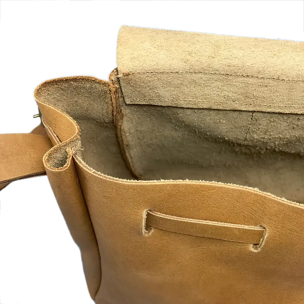 Nubuck Leather Bucket over The Shoulder Bag